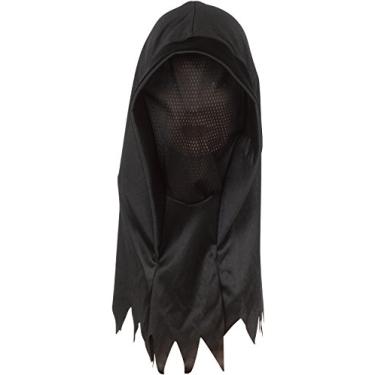 Imagem de Fantasia de Halloween Star Power Ghoul Hood Máscara de poliéster sobre a cabeça, preta, tamanho único