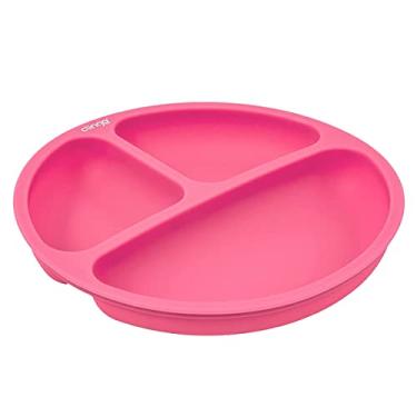 Imagem de PRATO SILICONE COM DIVISÓRIA COLORS ROSA, Clingo, Rosa