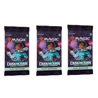 Imagem de 3 Packs MTG Play Booster Pack Lot for MTG Duskmourn House of Horrors