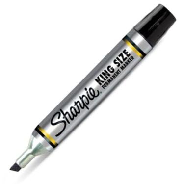 Imagem de Marcador permanente Sharpie King Size, preto 1 ea (pacote com 12)