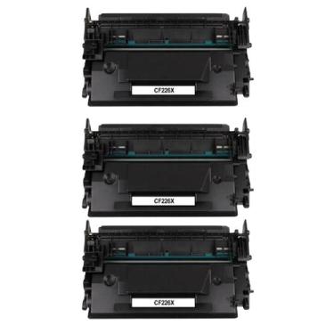Imagem de Kit 3 Toner Compatível HP 26X MAIOR CF226X M402 M426 - PRINTECH