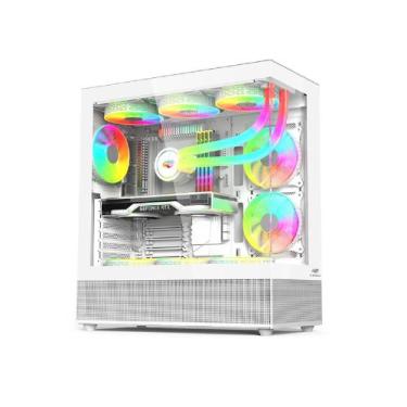 Imagem de Gabinete Gamer C3Tech MT-G850WH, Mid Tower, Vidro Temperado, Sem Fonte