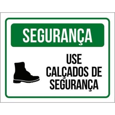 Imagem de Kit 3 Placas De Segurança Use Calçados De Segurança 36X46 - Sinalizo