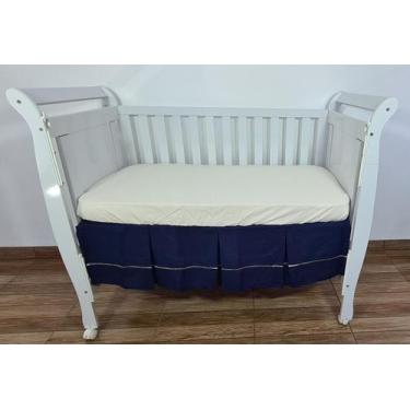 Imagem de Saia de Berço Com Ponto Palito 2 Lados 100% Algodão Padrão Americano A