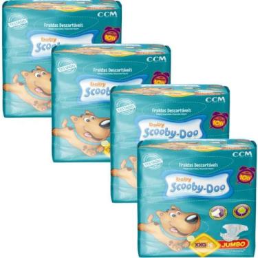 Imagem de Kit 4 PCT Fralda Descartável Scooby Doo Jumbo Todos Os Tamanho-(P)(M)(