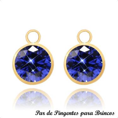 Imagem de Pingente para Brinco em Ouro 18k Pedra 6mm - Paulistana Joias, Safira