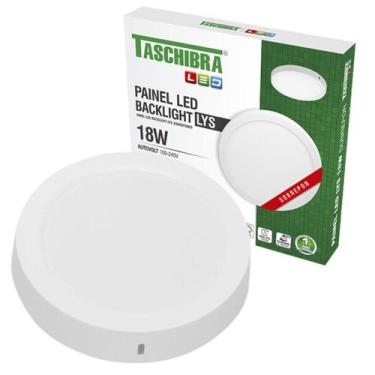 Imagem de Plafon Led Luminária Teto 18w Lustre Branco Taschibra  Quadrado, 4000K
