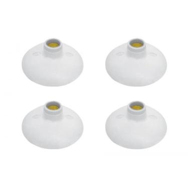 Imagem de Kit C/4 - Plafonier Pvc Perlex Branco Redondo Soquete Pvc...