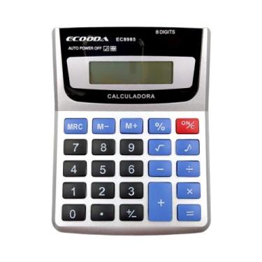 Imagem de Kit 2 Calculadora de Mesa Eletrônica 8 Dígitos Ecooda EC8985