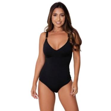 Imagem de Body Feminino Modelador Segunda Pele Alça Reforçada Com Compressão Sup