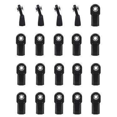 Imagem de AMK SCX10 M4 RC Link Rod Ends 4mm Tie Rods Joints with 7mm Pivot Ball 1/8 1/10 Crawler Universal Building Kit for TRX6 D90 TF2 CC01 Gen7 Gen8 TRX4 Upgrades (4Pcs Bent + 16Pcs Straight)
