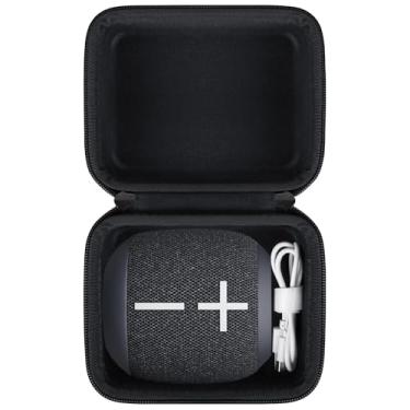 Imagem de BOVKE Capa rígida de viagem para Ultimate Ears WONDERBOOM 4/3/2 alto-falante Bluetooth portátil impermeável, suporte de alto-falante flutuante UE WONDERBOOM 4 à prova de poeira, espaço extra para