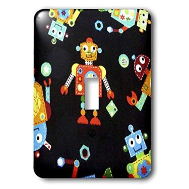 Imagem de 3dRose Lsp_39098_1 Robots On Single Switch, preto/laranja/vermelho/amarelo