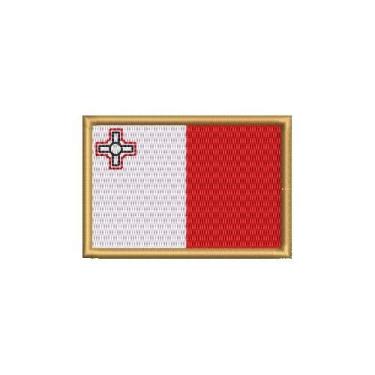 Imagem de BP0435-001 Bandeira Malta Patch Bordado 7,5×5,0cm (D- Arquivo Matriz para bordar.)