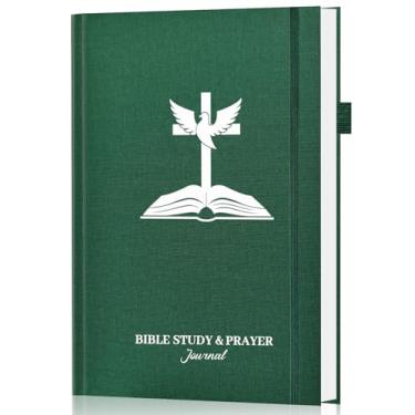 Imagem de SIMSIMY Diário de estudo bíblico e diário de oração, rastreador de leitura da Bíblia, diário de mapeamento de versículos, planejador devocional cristão guiado, caderno de notas de igreja, presentes