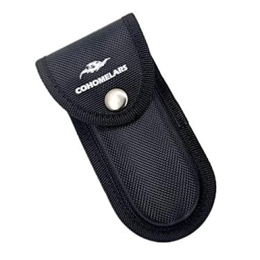 Imagem de Bolsa de nylon (tamanho médio) para multiferramentas de 11 a 12 cm, transporte horizontal de bainha de nylon para facas grossas dobráveis de 11 a 13 cm, capa de nylon para multiferramentas Leatherman, coldre de faca com passador de cinto COHOMELARS