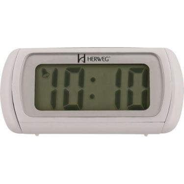 Imagem de Despertador Digital Branco Herweg 2916-021, único