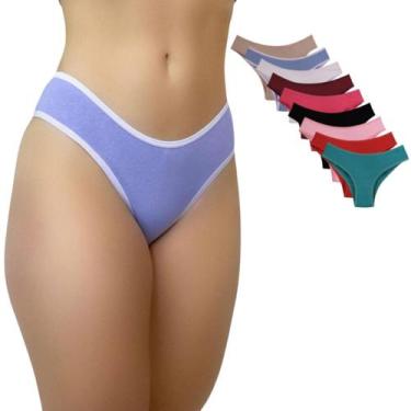 Imagem de Kit 10 Tangas 100% Algodão intima estampadas juvenil luxo - Império da