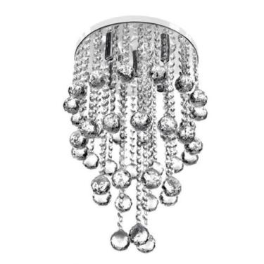 Imagem de Luminária De Cristal, Para Sala/Quarto ,Com 30cm de Alt, Base Espelhad
