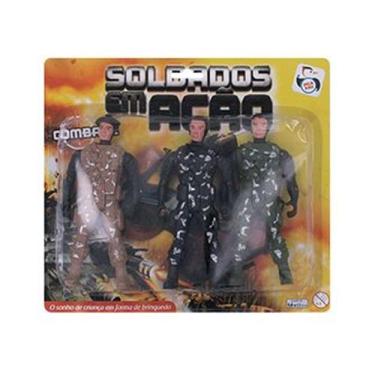 Imagem de Boneco soldadinho plástico soldado de brinquedo exército - PICA PAU