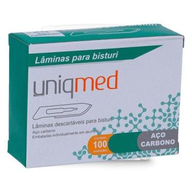 Imagem de Laminas para bisturi aco inox n23 uniqmed