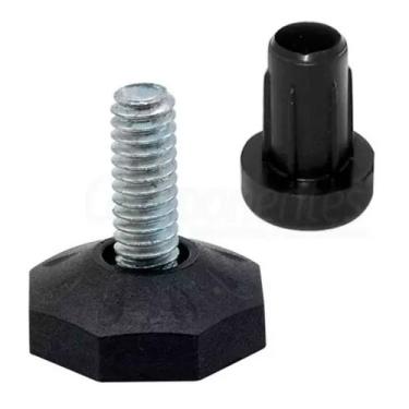 Imagem de Kit c/12 Pés Niveladores c/base de 30MM + Bucha Plástica - Escritex, S