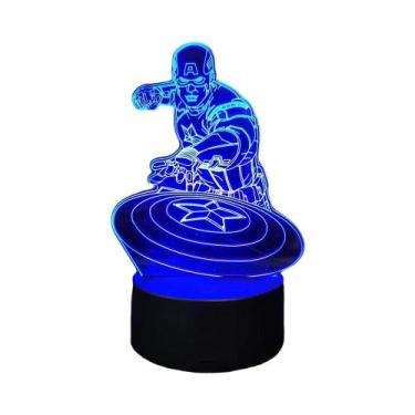 Imagem de Abajur 3D Acrílico do Homem-Aranha - Luminária de Mesa LED USB, Branco