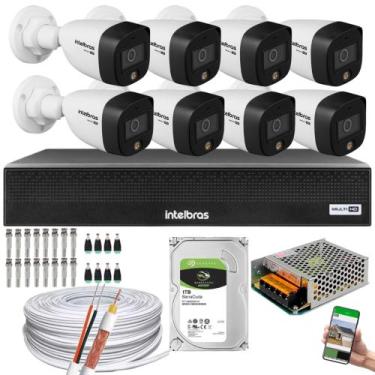 Imagem de Kit 8 Câmeras de Segurança Intelbras VHD 1220 B Color Full HD 1080p 20