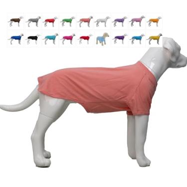 Imagem de Lovelonglong 2019 Trajes de animal de estimação Roupas de cachorro roupas em branco Camisetas para cães grandes médios pequenos 100% algodão 18 coresLovelonglong L (-12lbs)