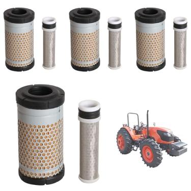 Imagem de 8 peças 6C060-99414 filtro de ar do motor + 32721-58242 filtro interno para trator Kubota B7500 B7800 ZG227 ZG222 B21 B2910 B2100 B3200 B2710, OE 6CC. 060-99 9410 K7311-82390 6A100-82630 32721-58242