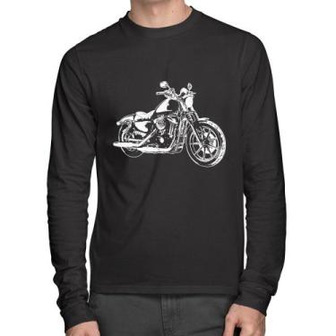 Imagem de Camiseta Algodão Moto Sportster XL 883 Iron Art Manga Longa - Foca na 