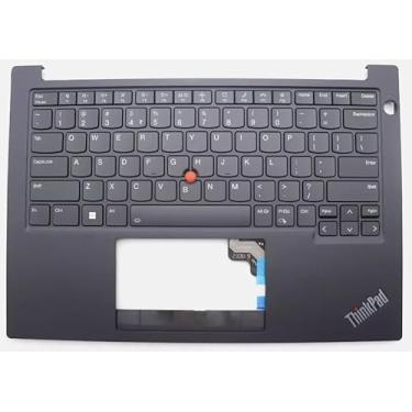 Imagem de ZQXHTC Compatível com ThinkPad E14 Gen5 21JK 21JL Palmrest Upper Case US Backlit KB 5M11L60946 5M11L60947 5M11L60948 5M11L60949