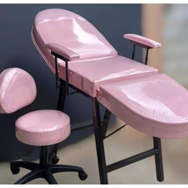 Imagem de Maca e Mocho Luxo Plastificado 3 Posições - Suporta ate 250 Kg