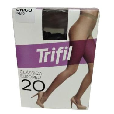 Imagem de Meia Calça Clássica Europeu Fio 20 Preta Único - Trifil