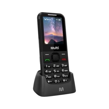 Imagem de Celular Multi Vita 4G com Base Carregadora Dual Chip, Botão SOS, Câmera Preto - P9225