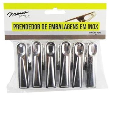Imagem de Prendedor de Embalagens em Aco Inox 6un - Mimo Style