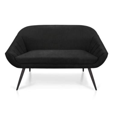 Imagem de Namoradeira Suede Preto de Ferro - DROSSI