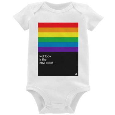 Imagem de Body Bebê Rainbow is the new black - Foca na Moda, Branco, G