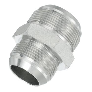 Imagem de PATIKIL Conectores de mamilo redutores hexagonais adaptador de tubo macho 1 5/20.3 cm alargador 37° JIC x 1 7/20.3 cm BSPT adaptador reto macho, adaptador de bico redutor de encaixe de tubulação