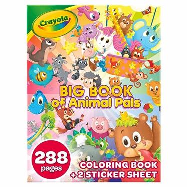 Imagem de Crayola Livro de colorir, grande livro de amigos animais, 288 páginas para colorir, presente para crianças, idade 3, 4, 5, 6