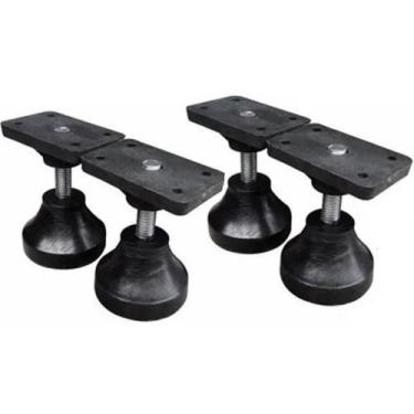 Imagem de 10 Jogos Pé Niveladores Preto Ferrari Mesa Sinuca Bilhar Bar - Tacolân