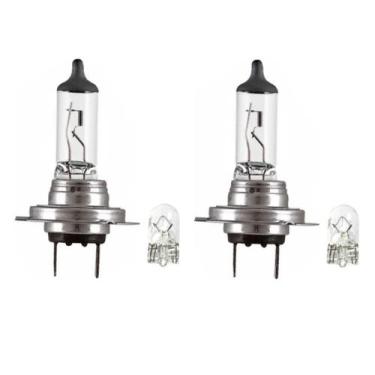 Imagem de Kit Lampada Automotiva Halogena H7 55W 8500k T10 12V/5W - VELOX PARTS 