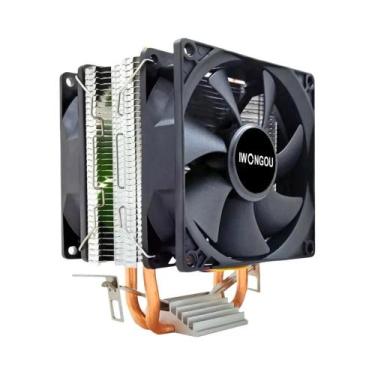 Imagem de Cooler de CPU RGB 90mm IWONGOU X99 - 3 Pinos, 2 Heatpipes - Compatível