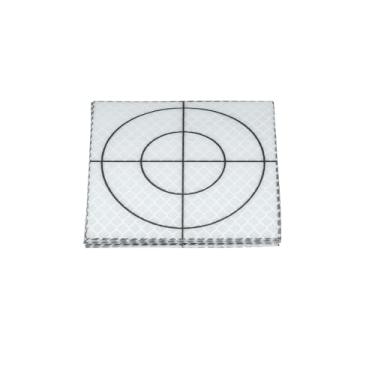 Imagem de PATIKIL Folhas refletoras de pesquisa 80 x 80 mm, 12 peças autoadesivas refletoras de alvo fita de marcação de alvo para total de estações Check Shots Monitoramento de miras traseiras, branco