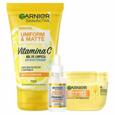 Imagem de Garnier Skin Vitamina C kit - Hidratante Facial Antimanchas + Sérum + 