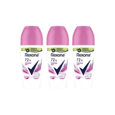 Imagem de Desodorante Roll-On Rexona 50Ml Feminino Powder - Kit C/3Und