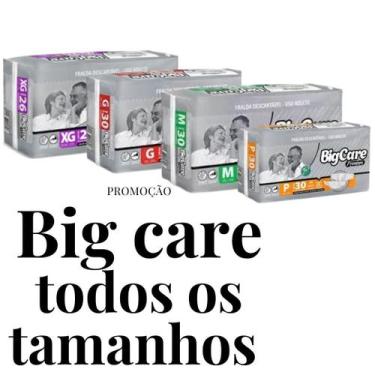 Imagem de Fralda Descartavel Geriatrica Big Care Todos os Tamanhos, M