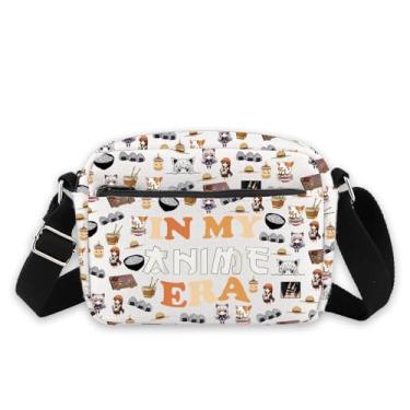 Imagem de TGBJE Bolsa transversal com personagem de anime, mercadoria de anime, presente temático de anime In My Anime Era, bolsas mensageiro para amantes de anime, Anime Big Cb