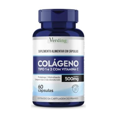 Imagem de Colageno Tipo 1 E 2 Com Vitamina C 60 Cápsulas - Verding