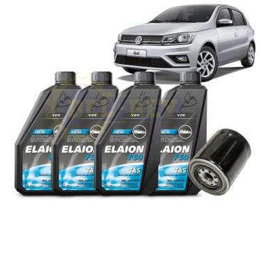 Imagem de Kit Troca de Óleo Gol G7 G8 Mpi 1.0 Elaion 5w 40 F50 API SN + Filtro d